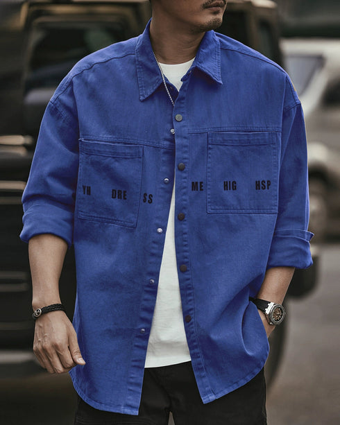 【OUTLET/即納】Retro Japanese Workwear Oversized Shirt P1333